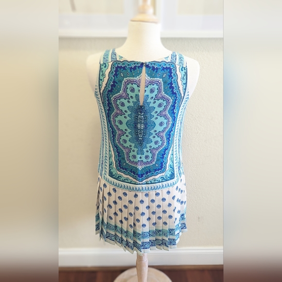 Loft Blue Pattern Dress - Picture 3 of 6